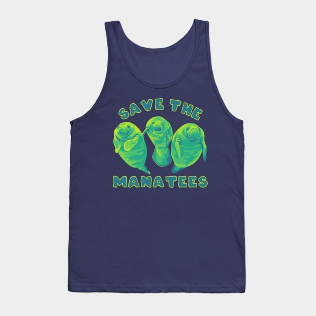 Save the Manatees Tank Top by Slightly Unhinged